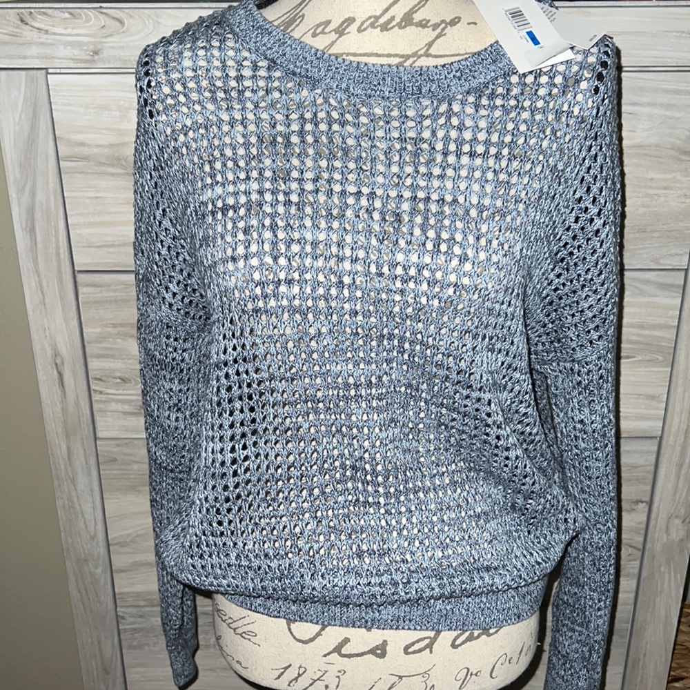 CALVIN KLIEN knitted sheer sweater